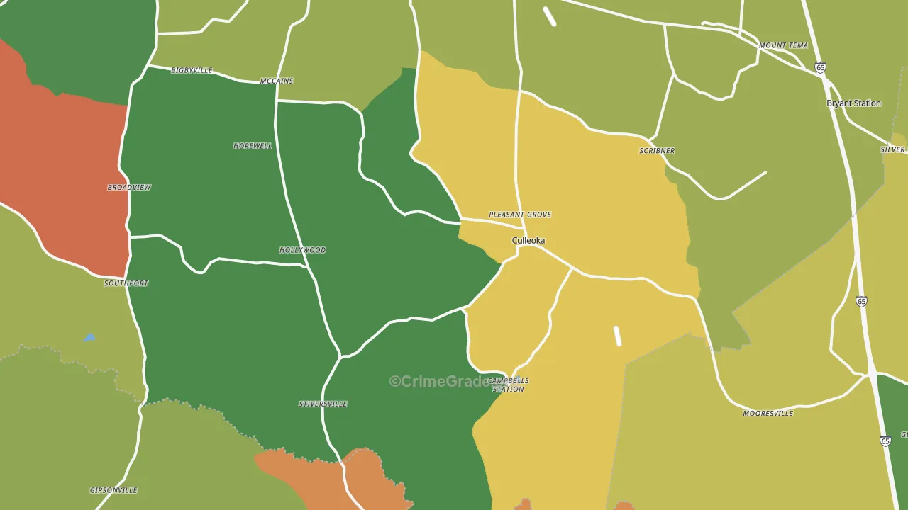 38451, TN Map of Drug-Related Crime Rates