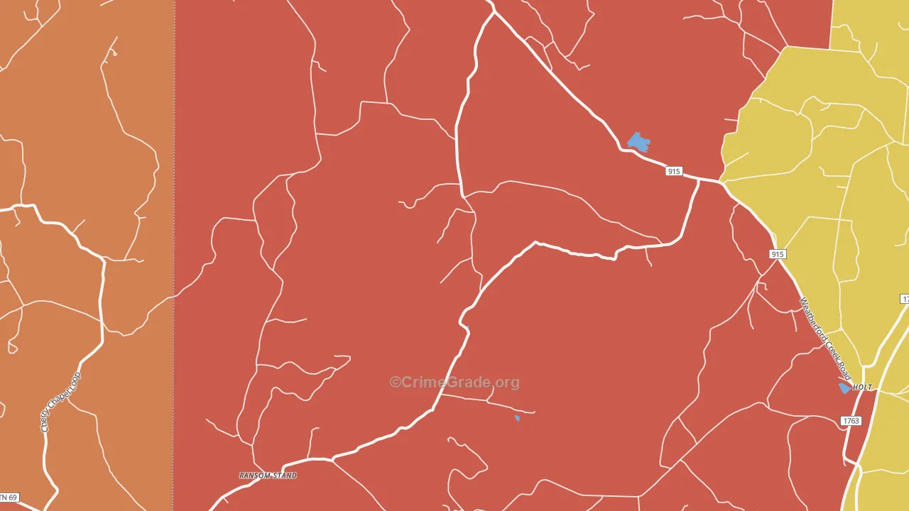 38471, TN Map of Drug-Related Crime Rates