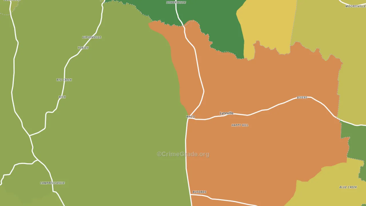 38472, TN Map of Drug-Related Crime Rates