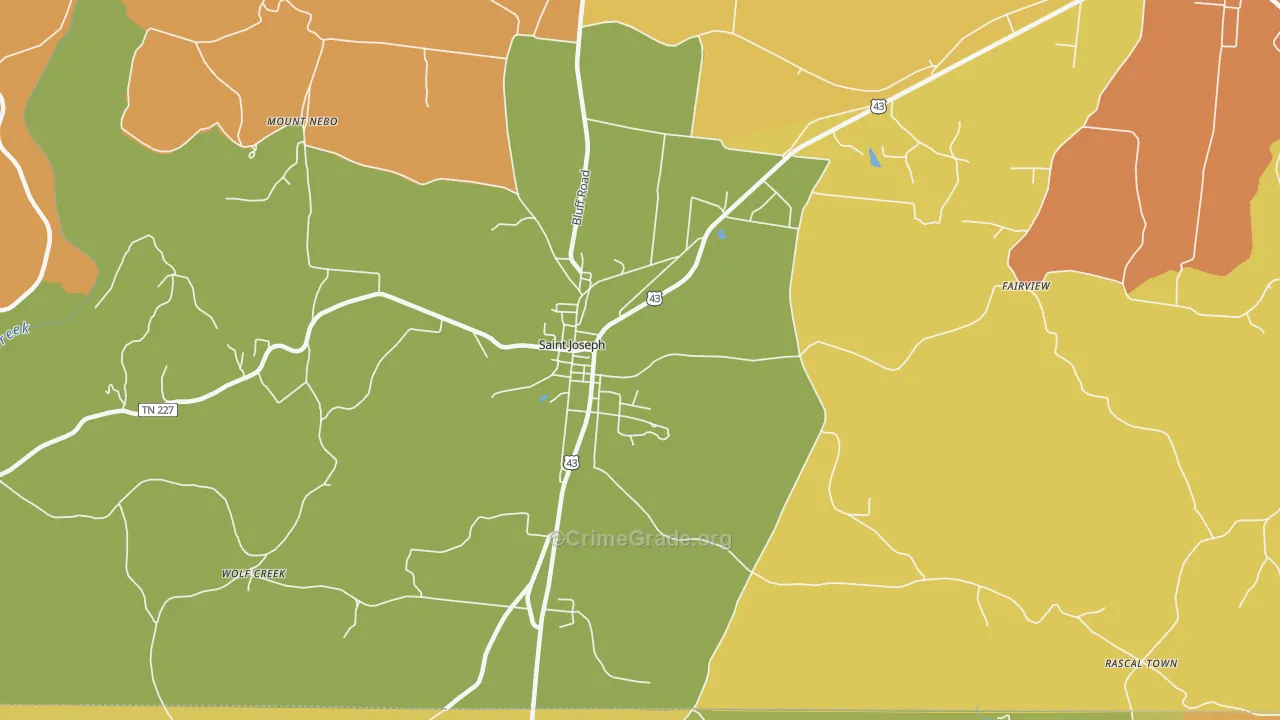 38481, TN Map of Drug-Related Crime Rates