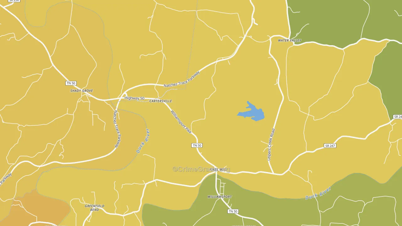 38487, TN Map of Drug-Related Crime Rates