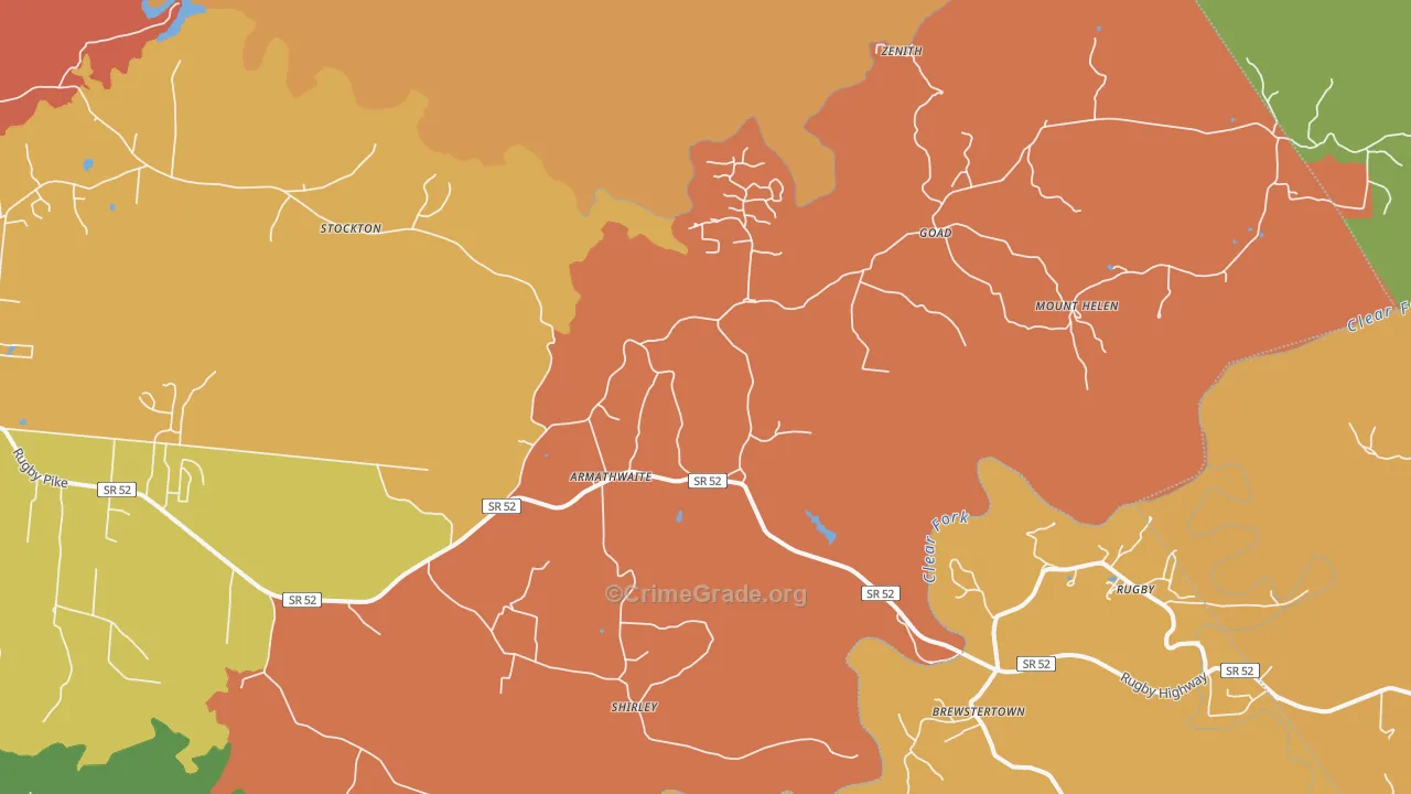 38504, TN Map of Drug-Related Crime Rates