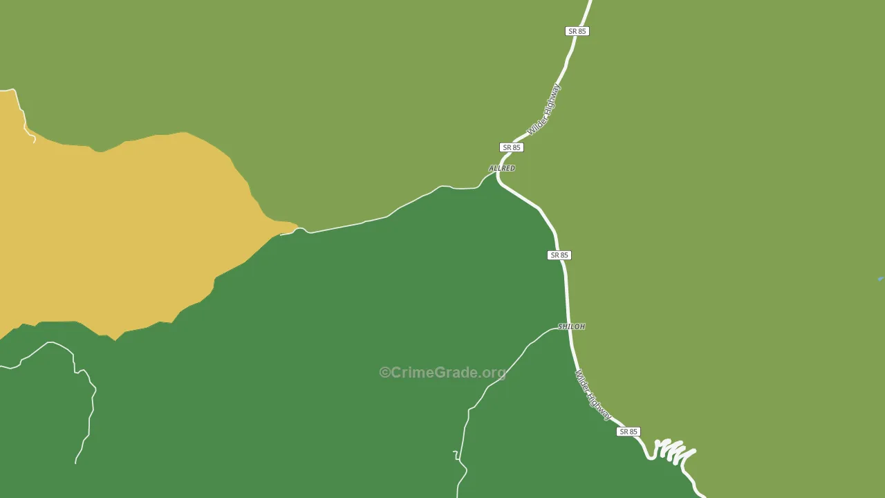 38542, TN Map of Drug-Related Crime Rates