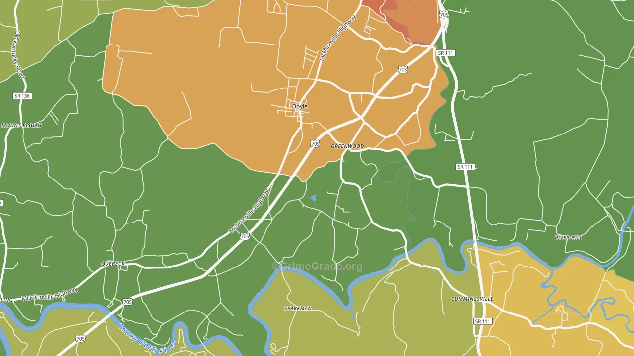 38559, TN Map of Drug-Related Crime Rates