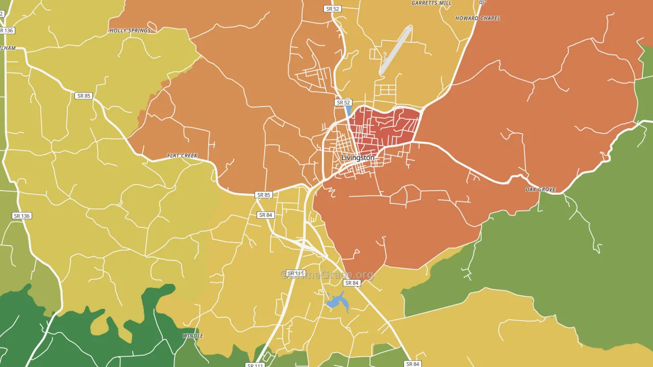 38570, TN Map of Drug-Related Crime Rates