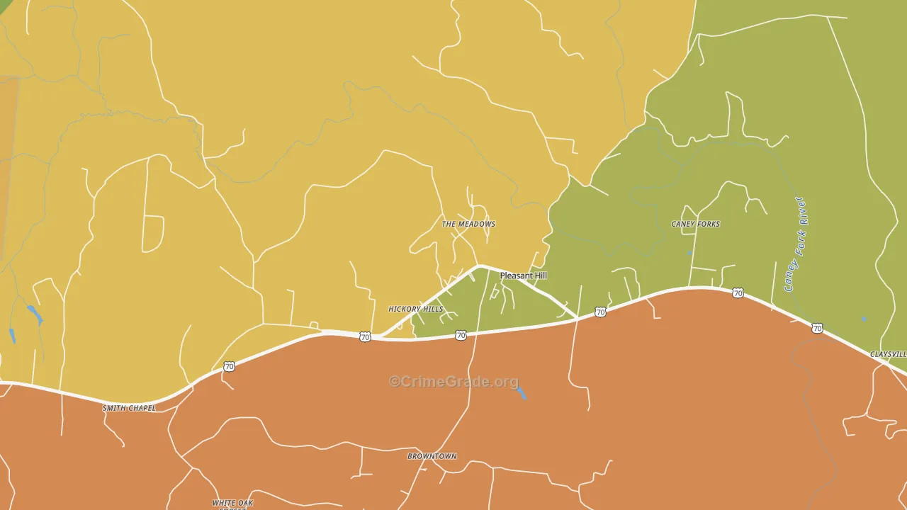 38578, TN Map of Drug-Related Crime Rates