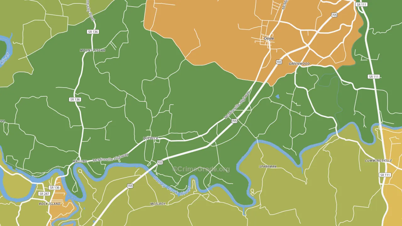 38579, TN Map of Drug-Related Crime Rates