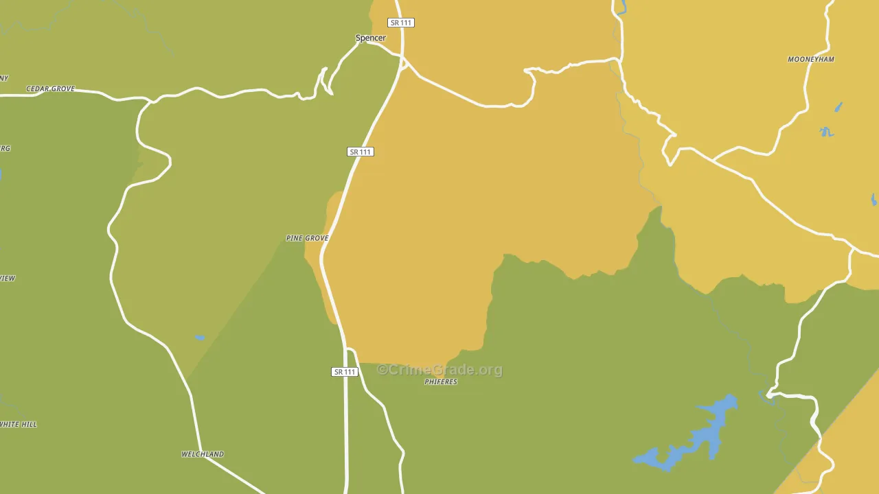 38585, TN Map of Drug-Related Crime Rates