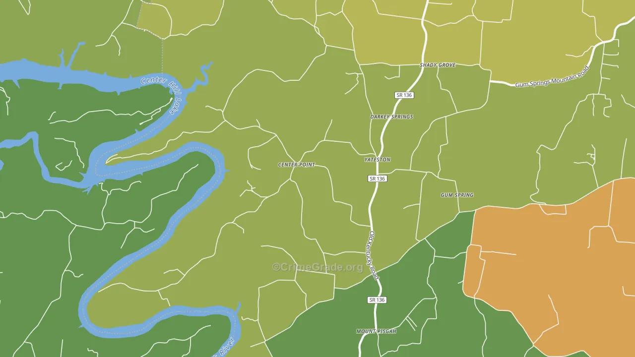 38587, TN Map of Drug-Related Crime Rates