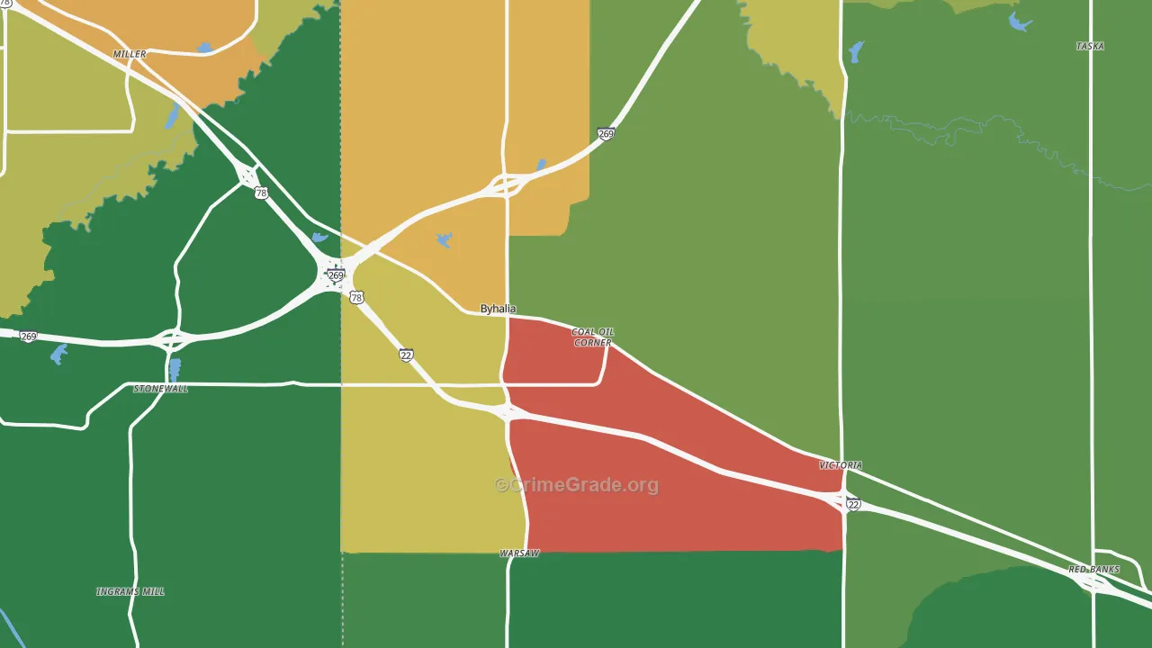 38611, MS Map of Drug-Related Crime Rates