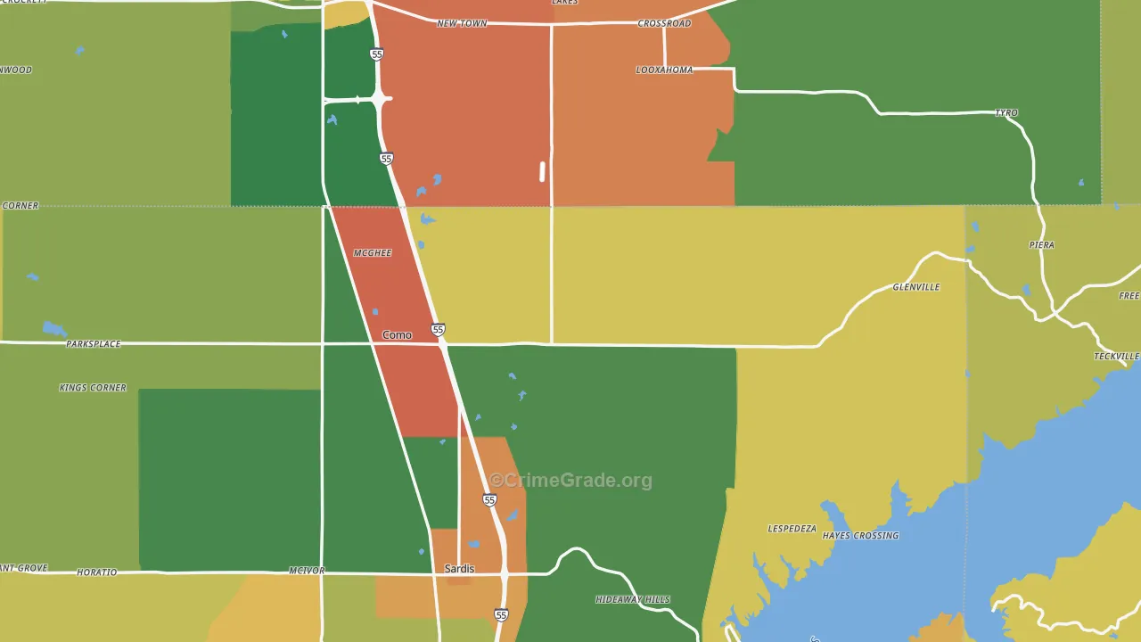 38619, MS Map of Drug-Related Crime Rates