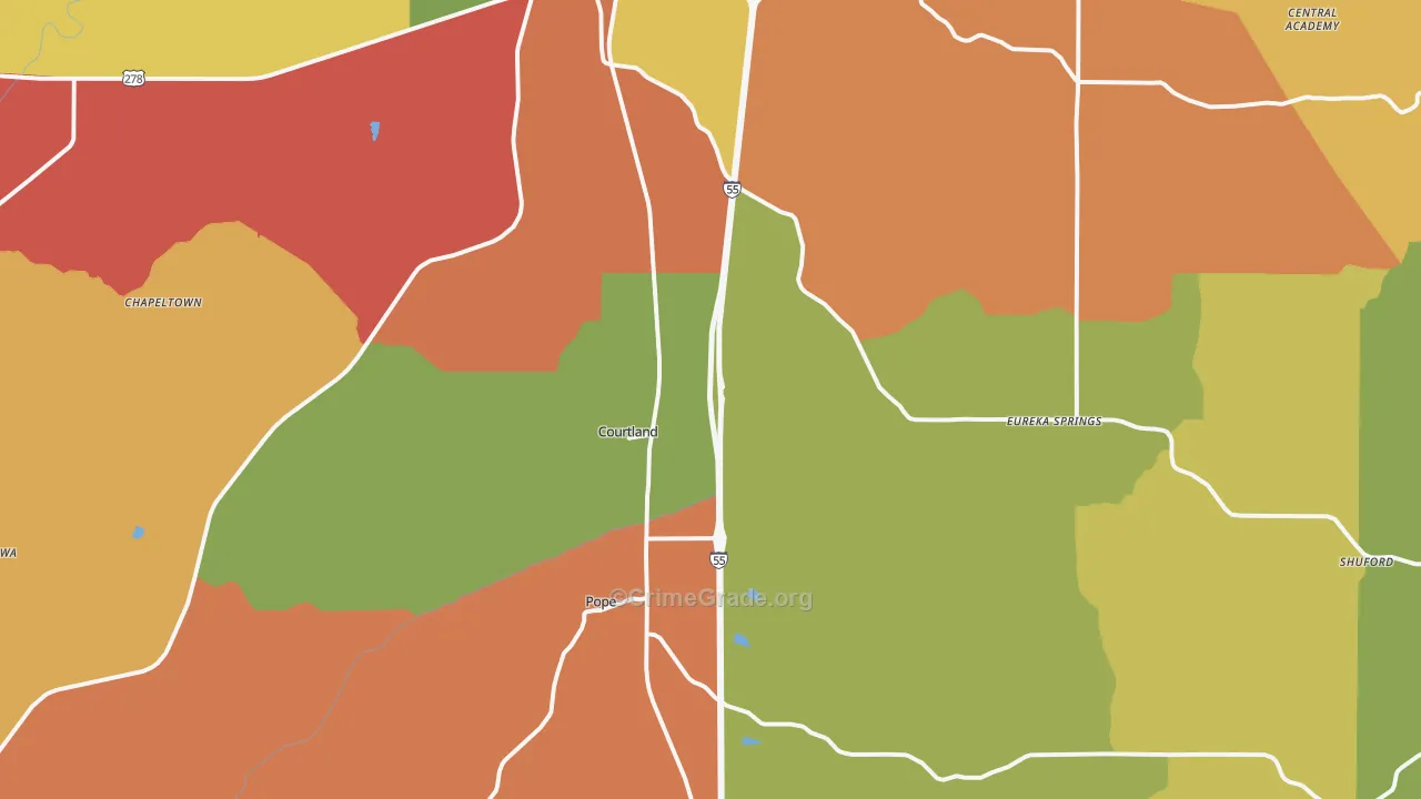 38620, MS Map of Drug-Related Crime Rates