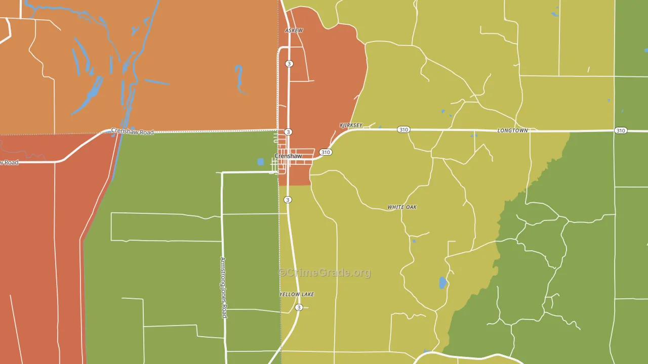 38621, MS Map of Drug-Related Crime Rates