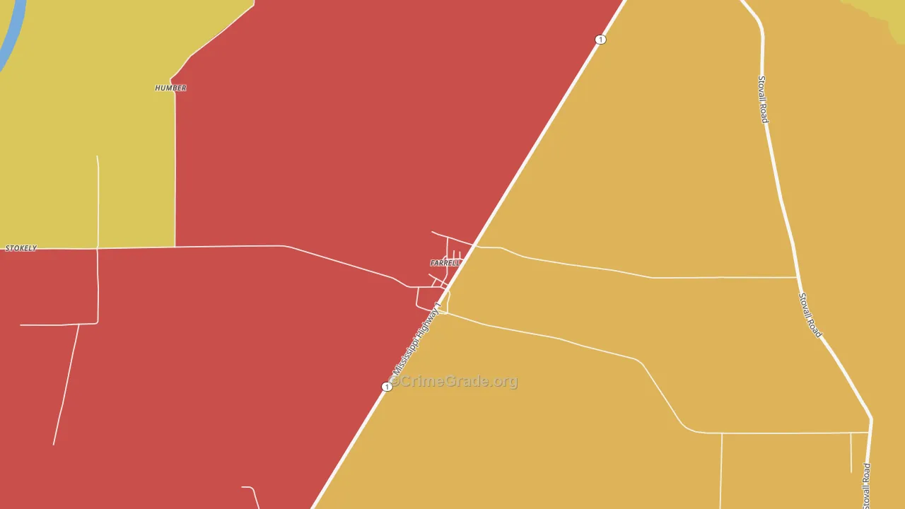 38630, MS Map of Drug-Related Crime Rates