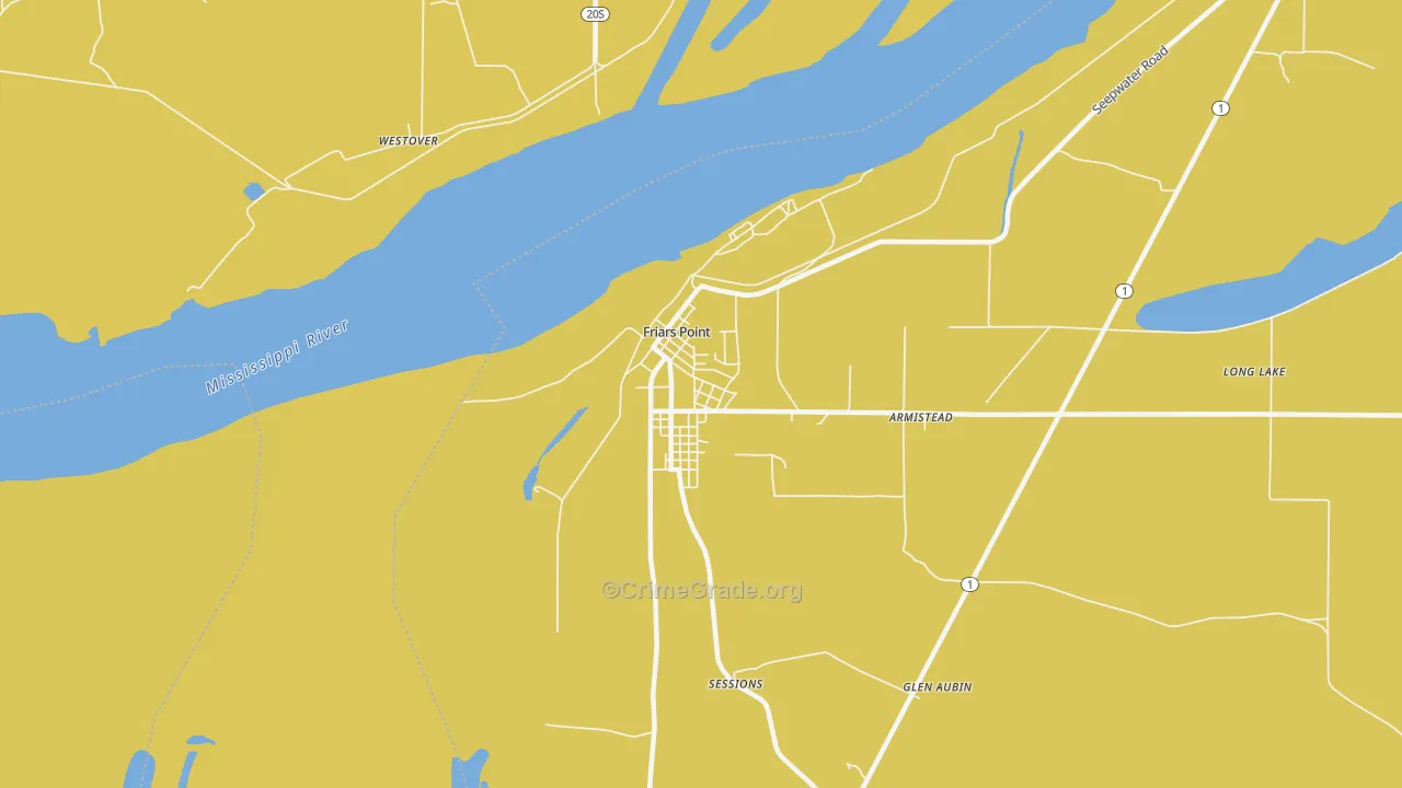 38631, MS Map of Drug-Related Crime Rates