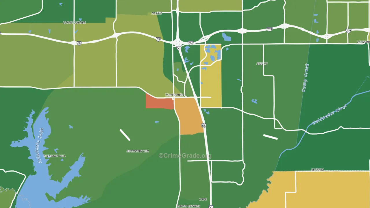 38632, MS Map of Drug-Related Crime Rates