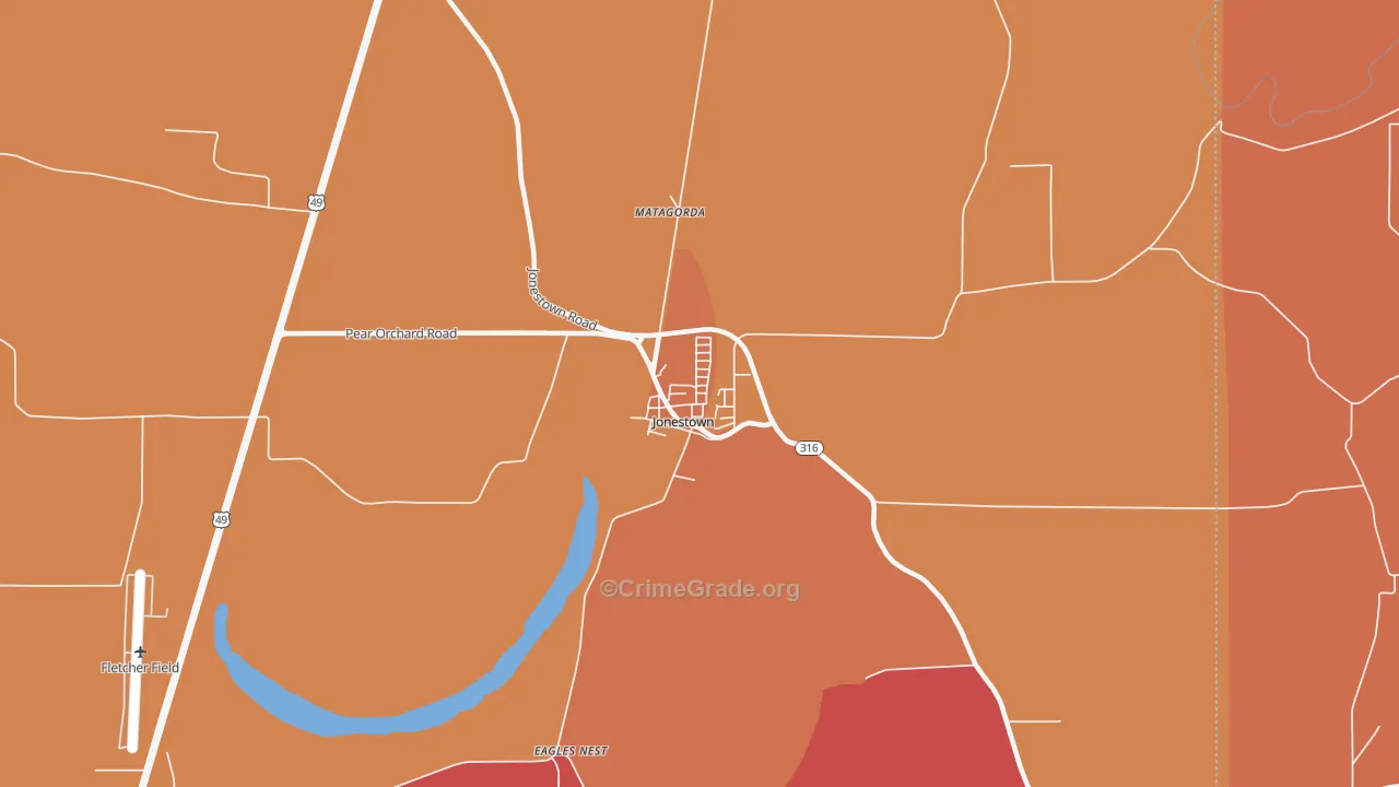 38639, MS Map of Drug-Related Crime Rates