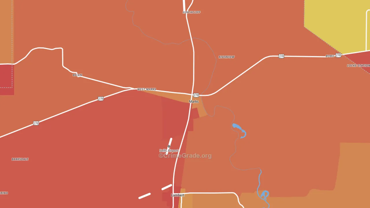 38646, MS Map of Drug-Related Crime Rates