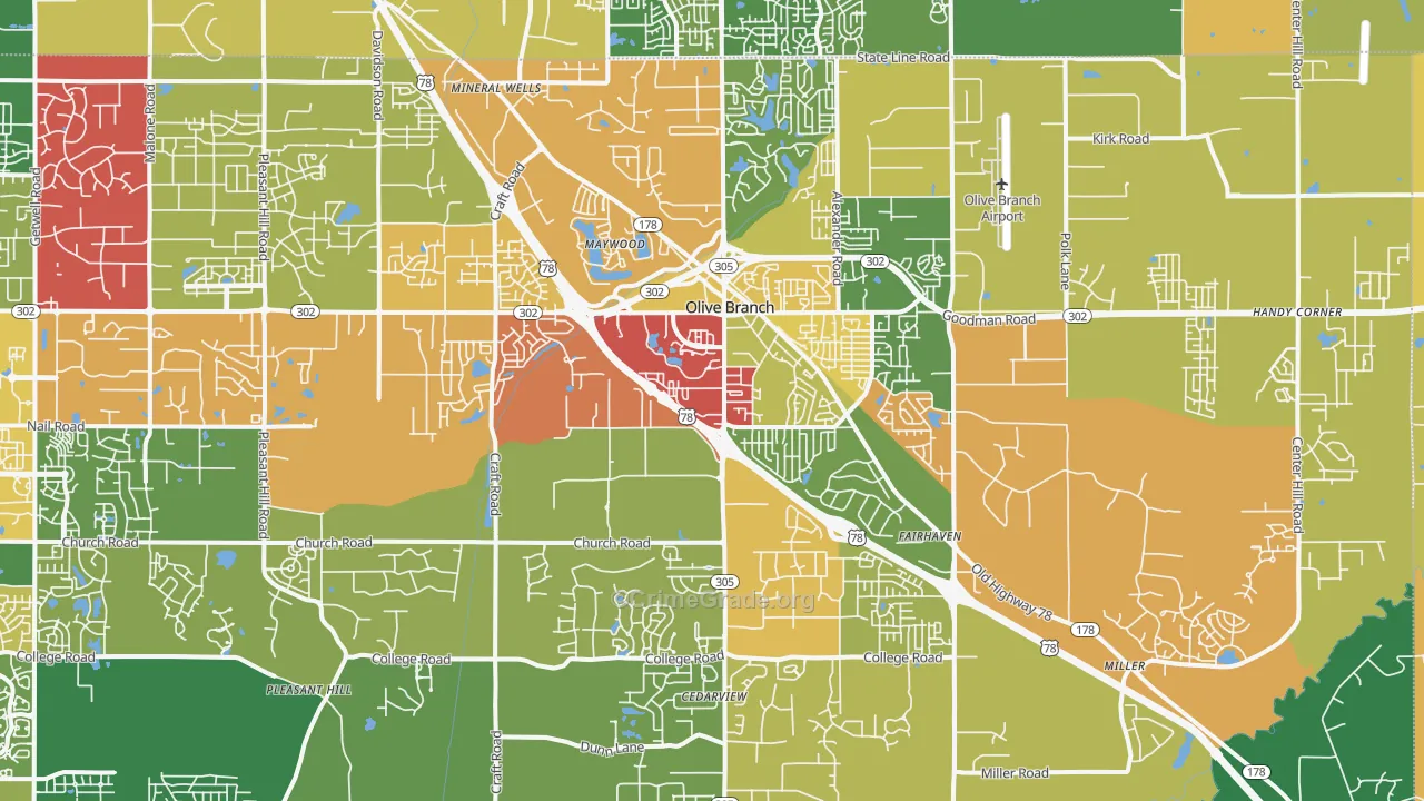 38654, MS Map of Drug-Related Crime Rates