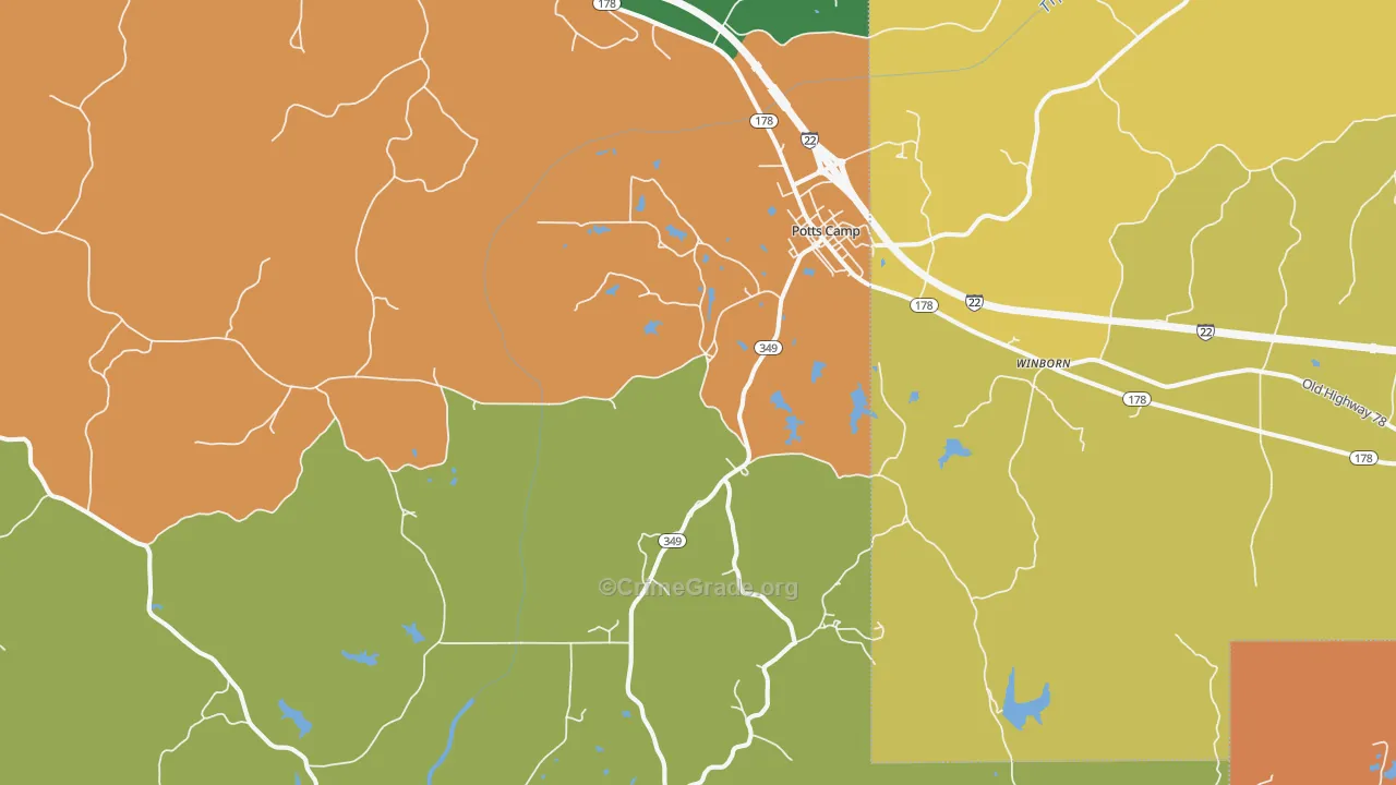 38659, MS Map of Drug-Related Crime Rates