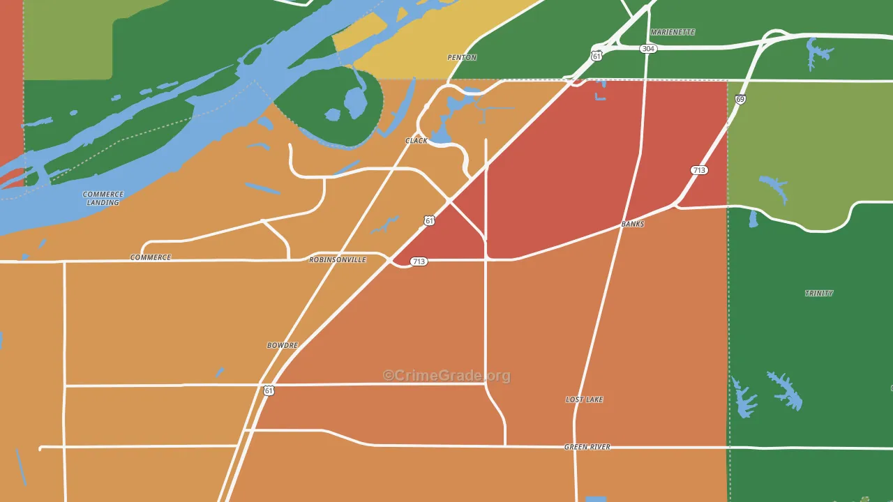 38664, MS Map of Drug-Related Crime Rates