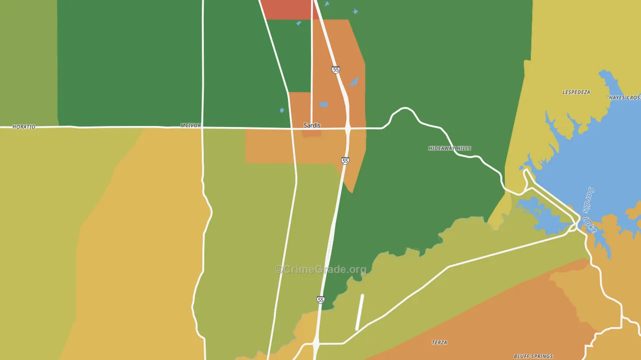 38666, MS Map of Drug-Related Crime Rates