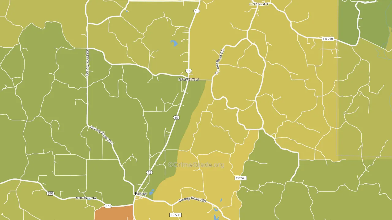 38674, MS Map of Drug-Related Crime Rates
