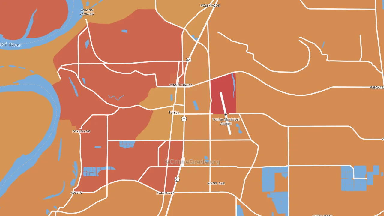 38676, MS Map of Drug-Related Crime Rates
