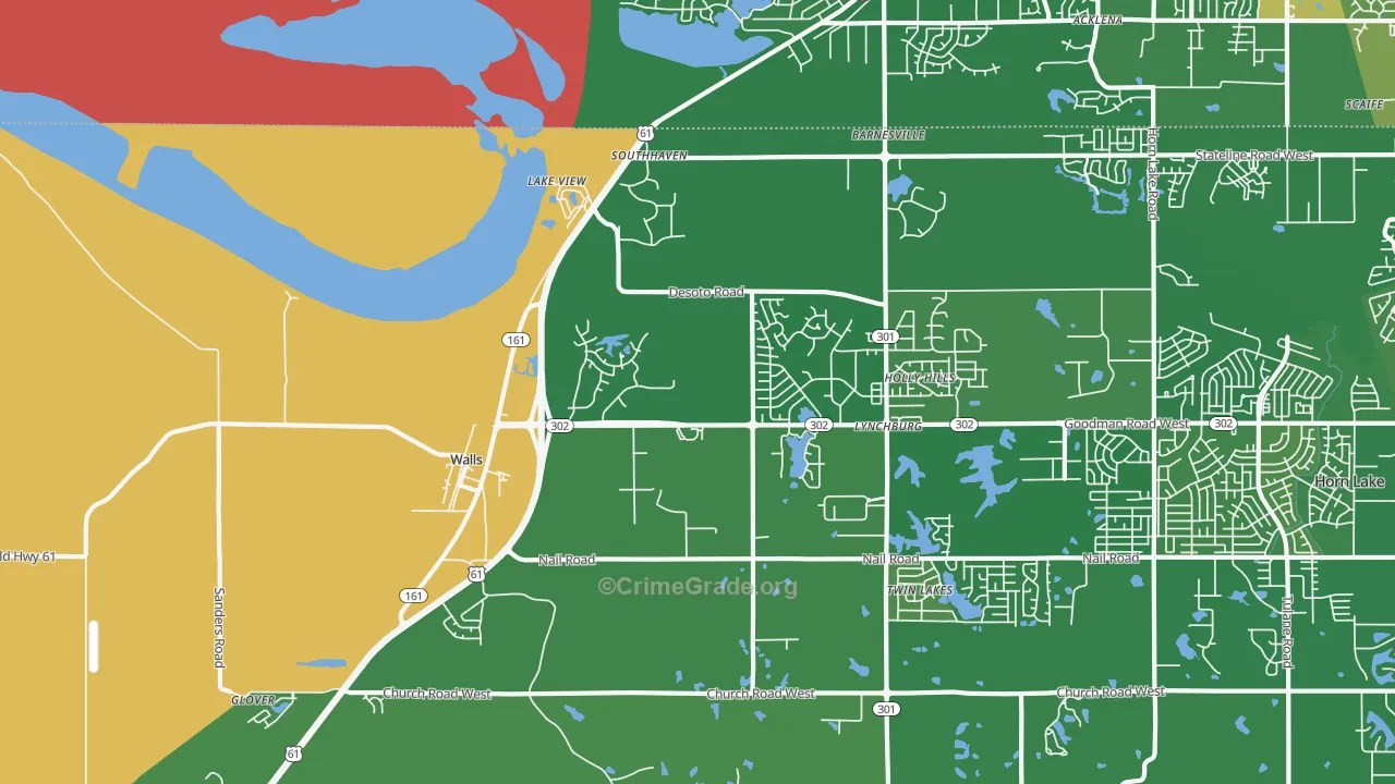38680, MS Map of Drug-Related Crime Rates