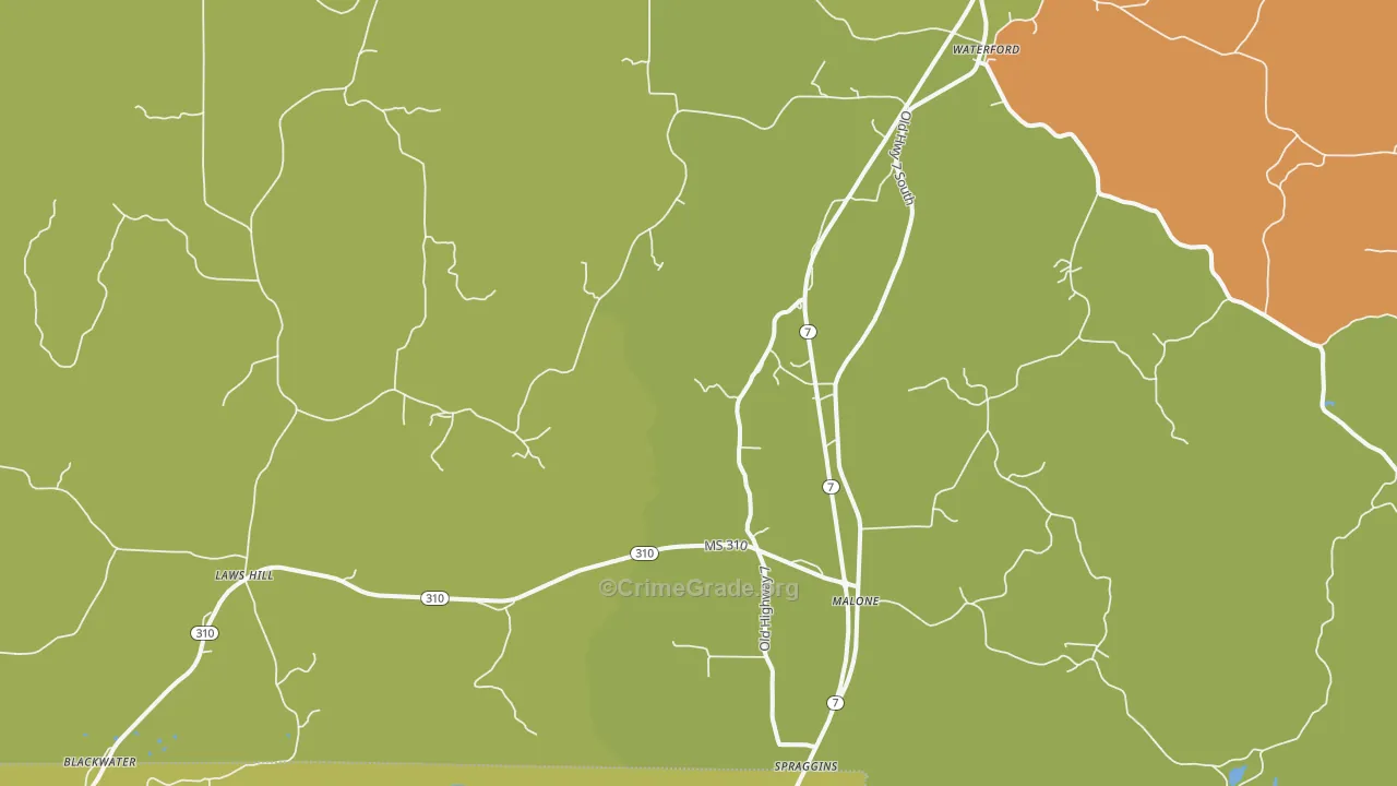 38685, MS Map of Drug-Related Crime Rates