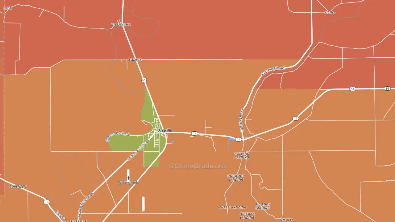 38721, MS Map of Drug-Related Crime Rates