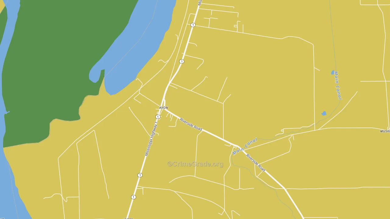 38723, MS Map of Drug-Related Crime Rates