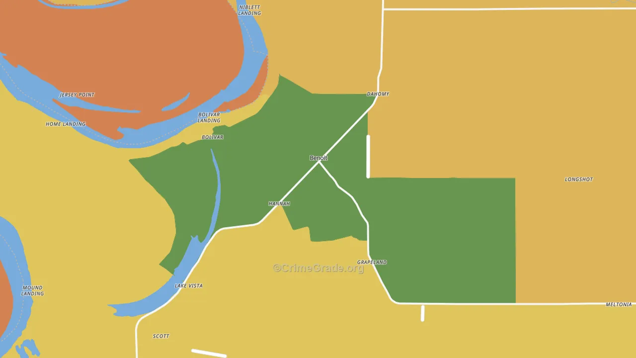 38725, MS Map of Drug-Related Crime Rates