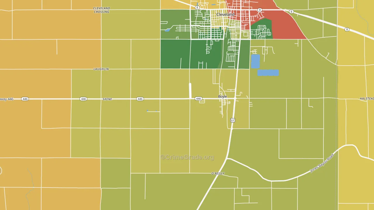 38730, MS Map of Drug-Related Crime Rates