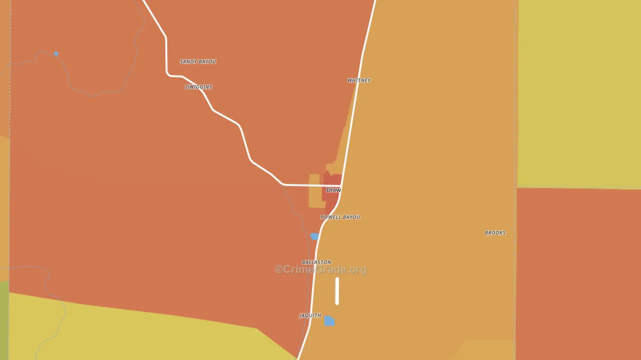 38737, MS Map of Drug-Related Crime Rates