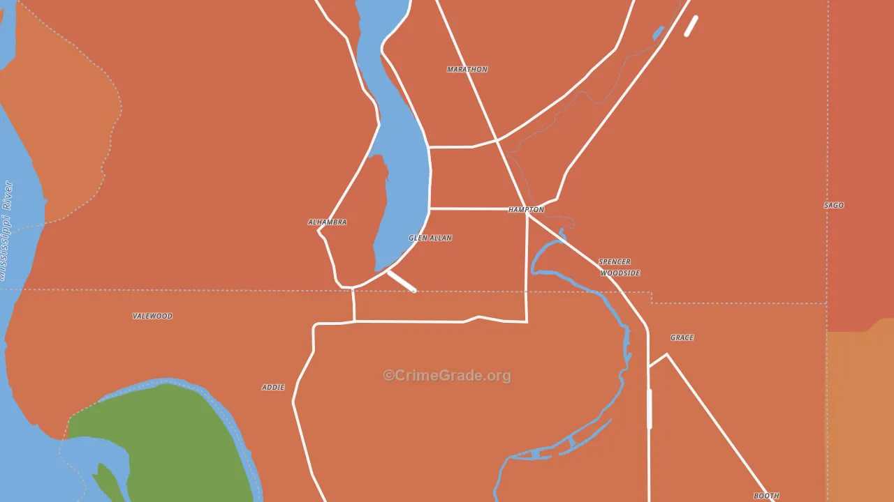 38744, MS Map of Drug-Related Crime Rates