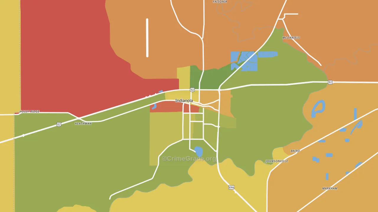 38751, MS Map of Drug-Related Crime Rates