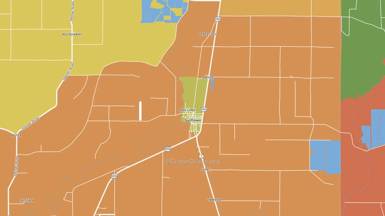 38778, MS Map of Drug-Related Crime Rates
