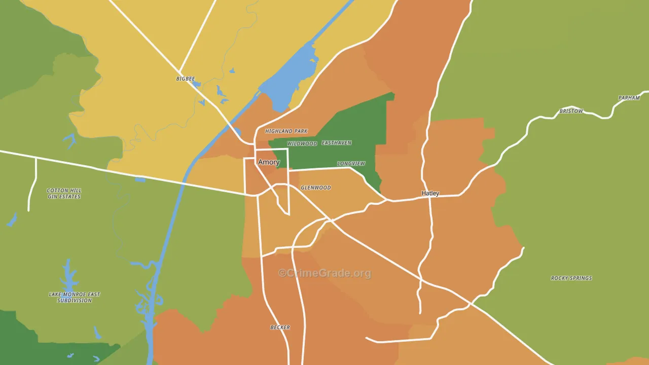 38821, MS Map of Drug-Related Crime Rates