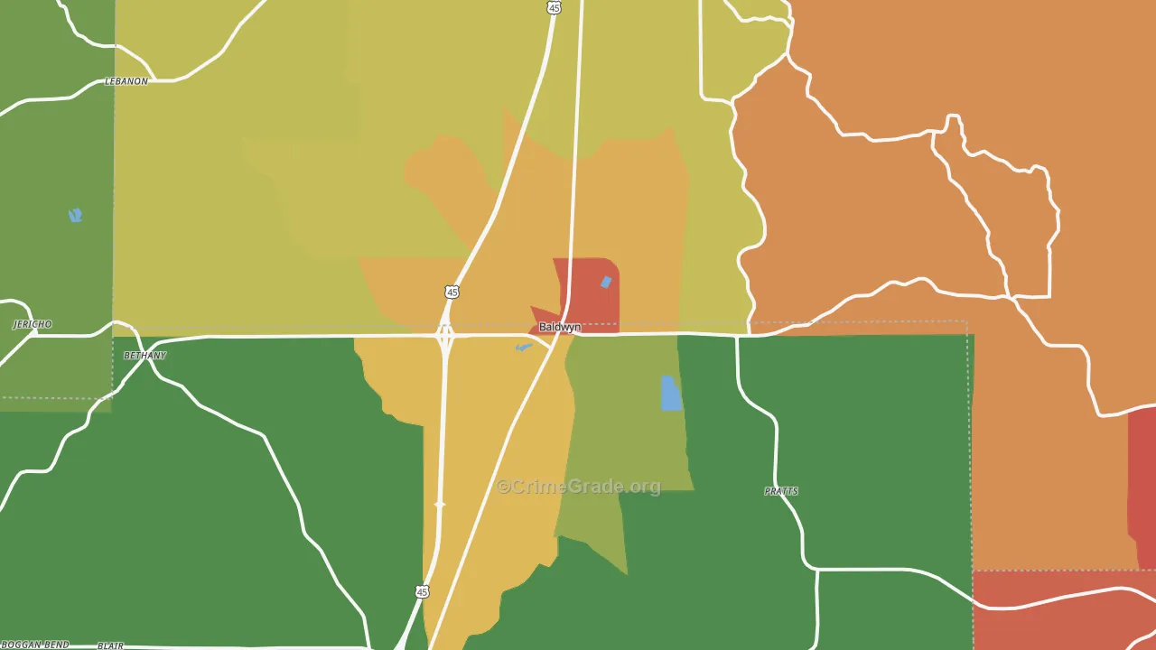38824, MS Map of Drug-Related Crime Rates
