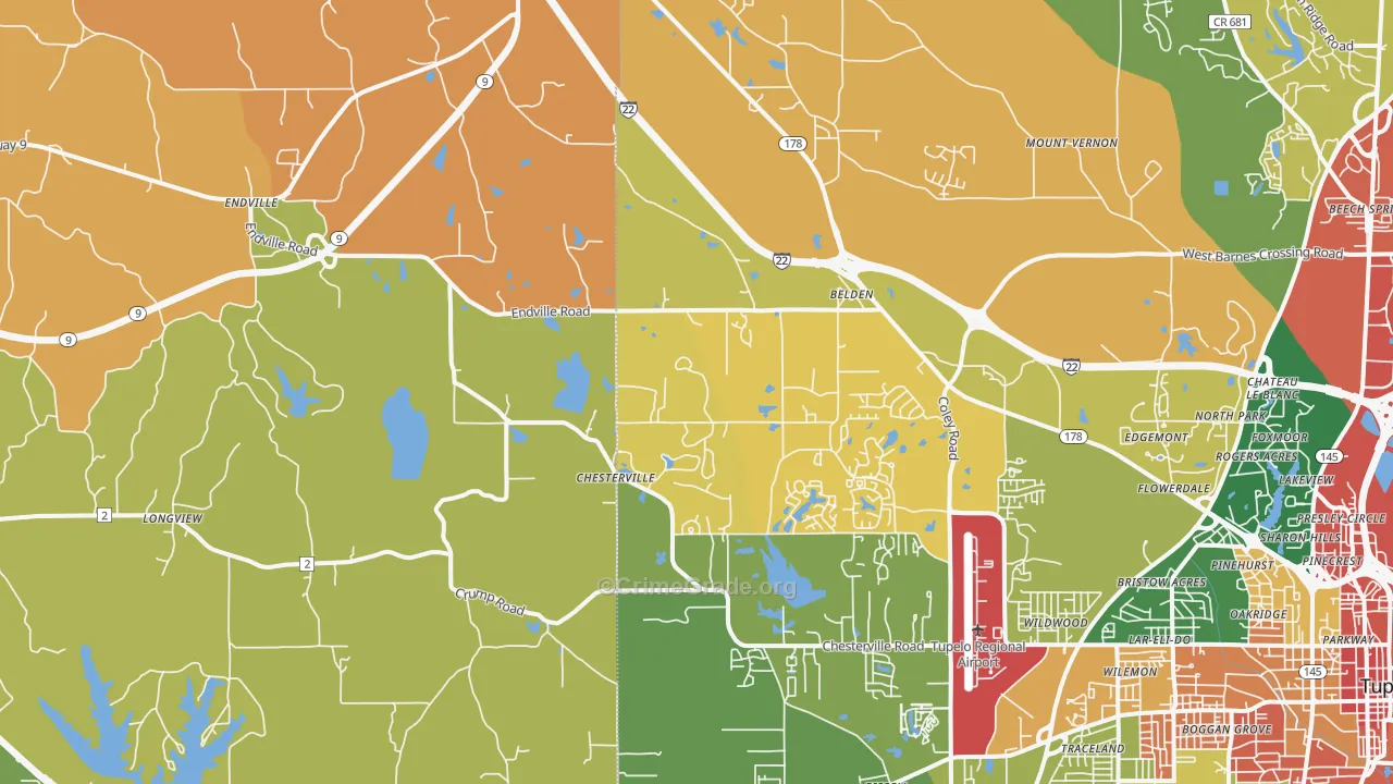 38826, MS Map of Drug-Related Crime Rates