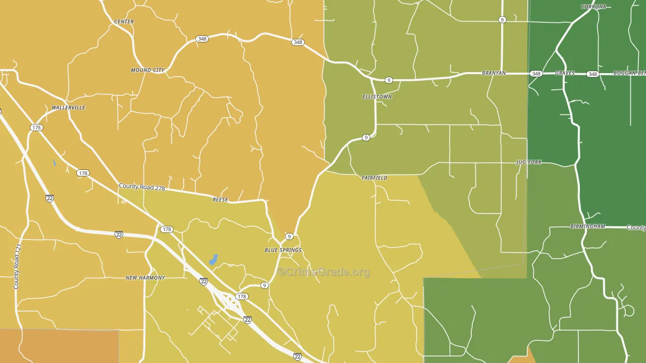38828, MS Map of Drug-Related Crime Rates