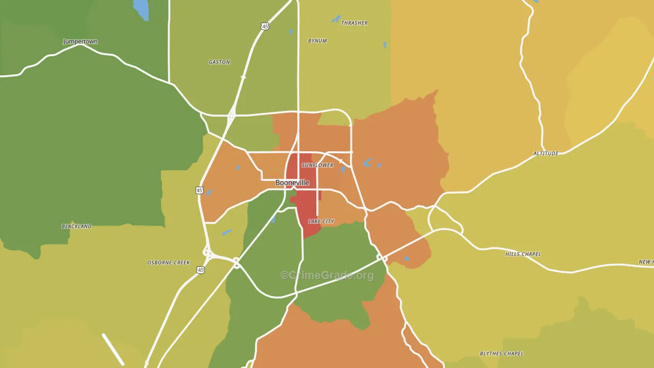 38829, MS Map of Drug-Related Crime Rates