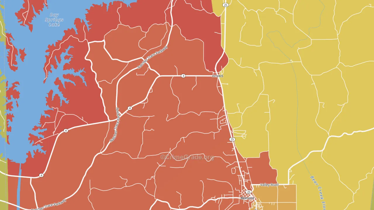 38838, MS Map of Drug-Related Crime Rates