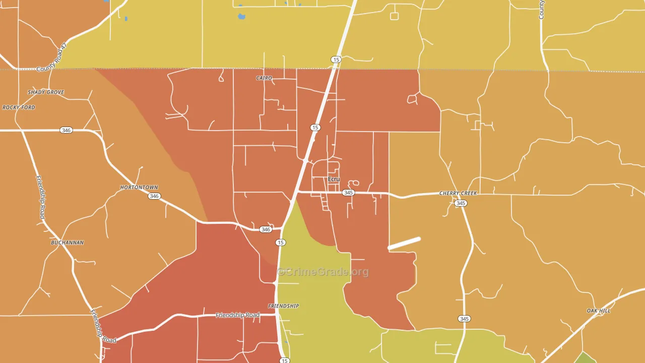 38841, MS Map of Drug-Related Crime Rates