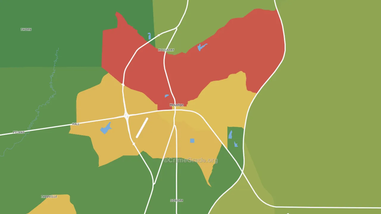 38851, MS Map of Drug-Related Crime Rates