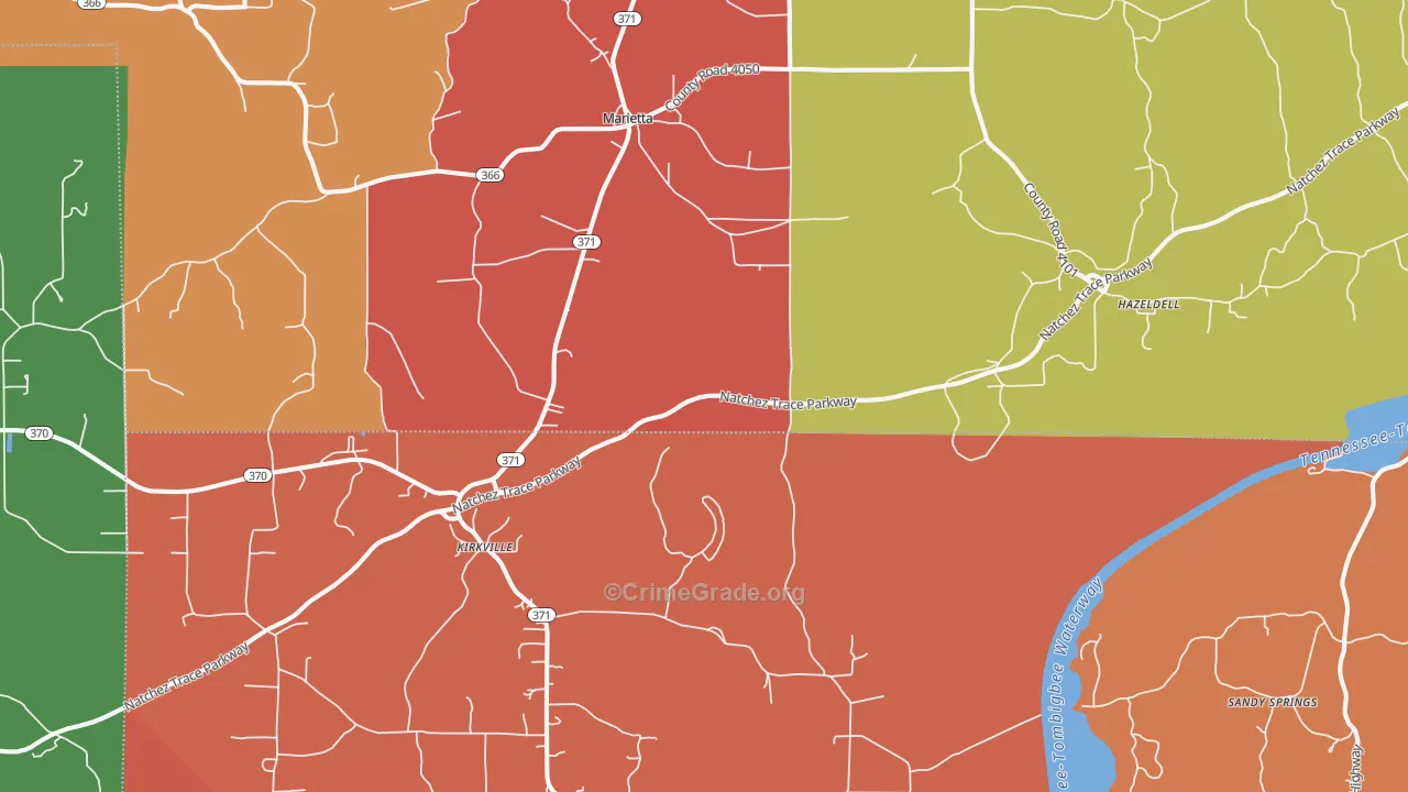 38856, MS Map of Drug-Related Crime Rates