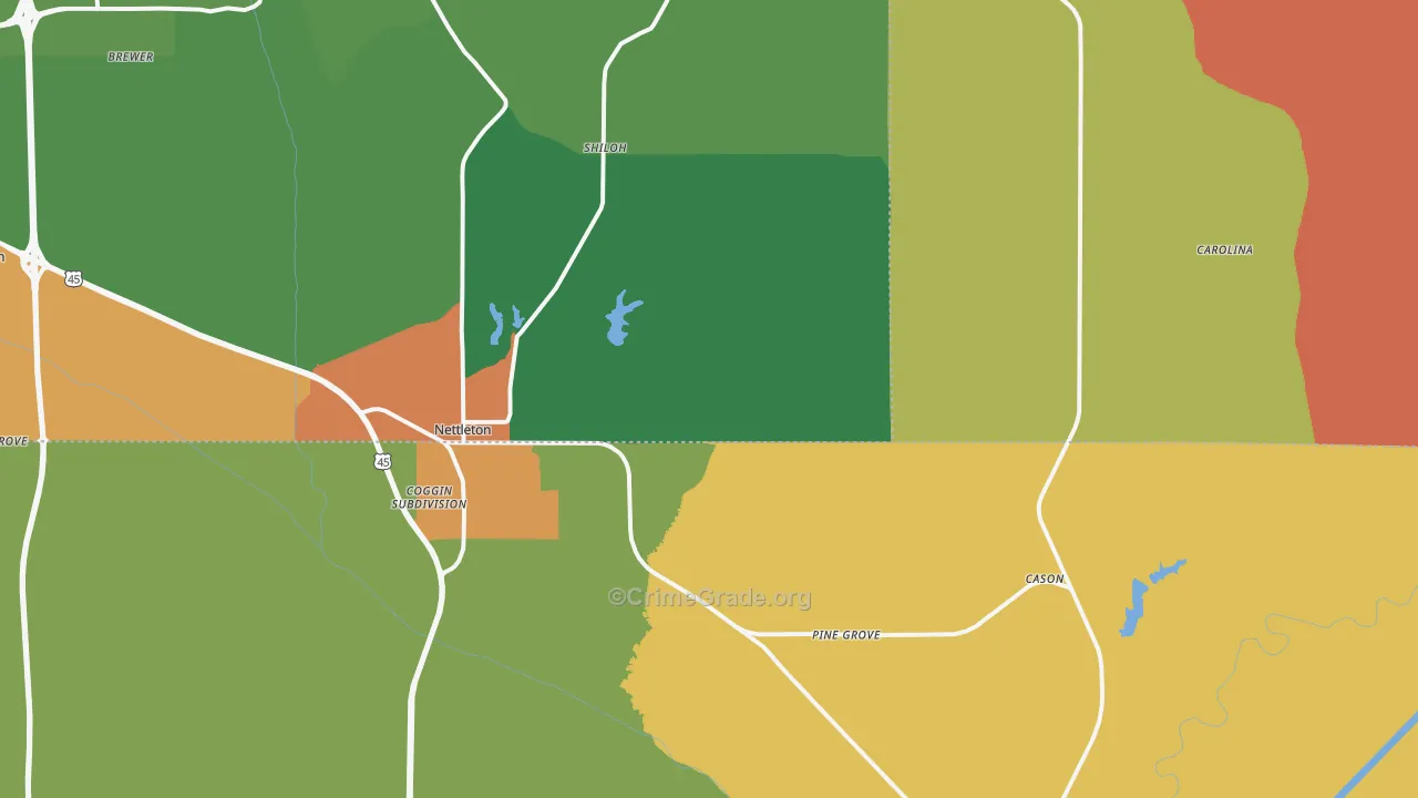 38858, MS Map of Drug-Related Crime Rates