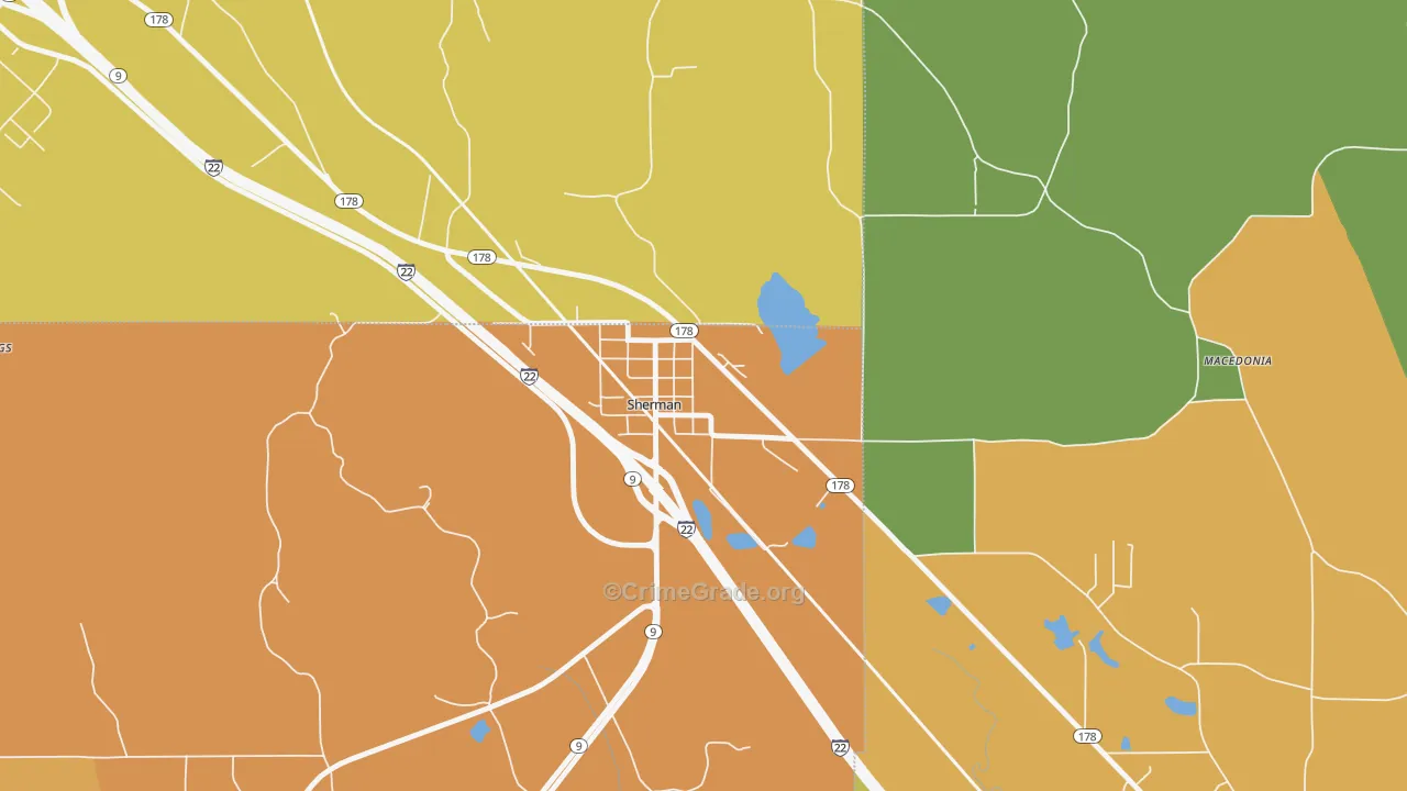 38869, MS Map of Drug-Related Crime Rates