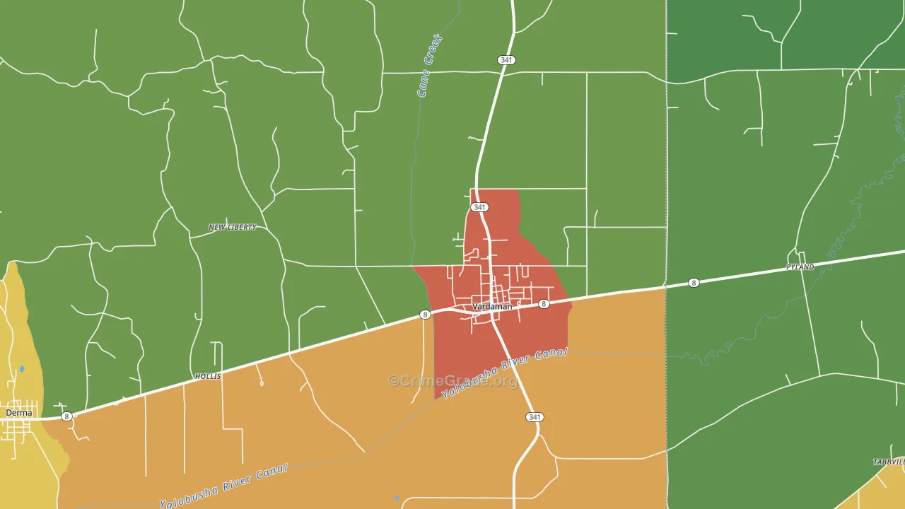 38878, MS Map of Drug-Related Crime Rates